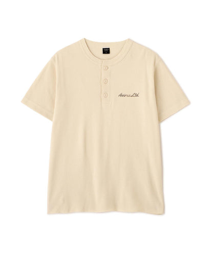 HONEYCOMB WAFFLE HENRY NECK T-SHIRT 上衣