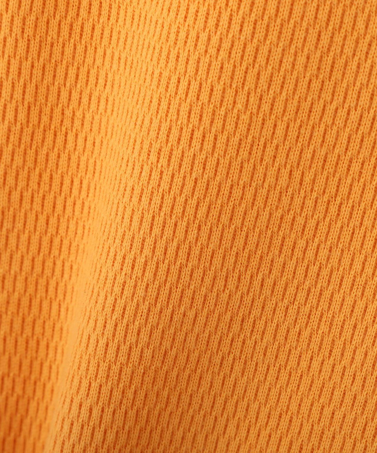 HONEYCOMB WAFFLE HENRY NECK T-SHIRT 上衣