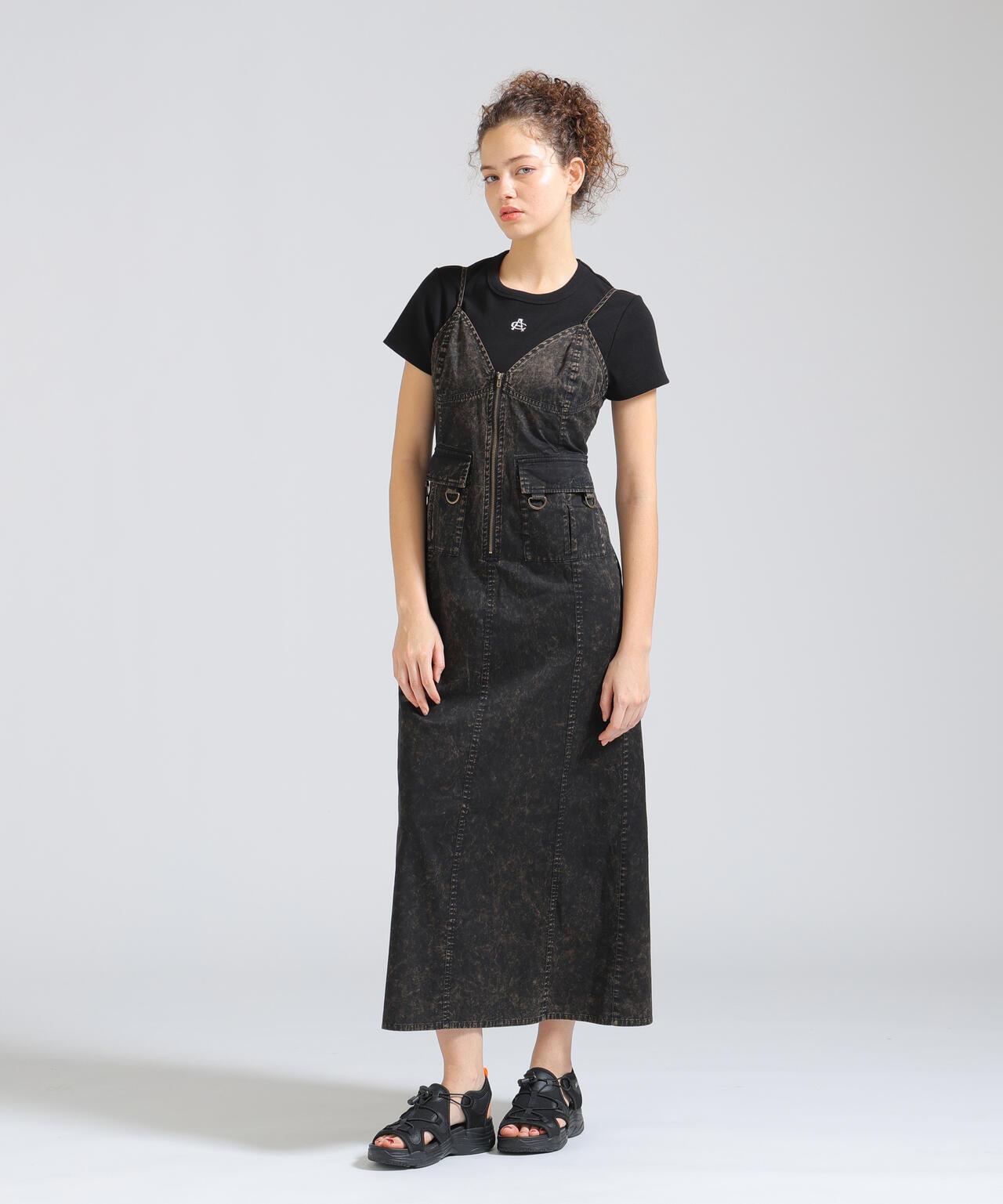 ACID WASH CAMISOLE DRESS 吊帶連衣裙
