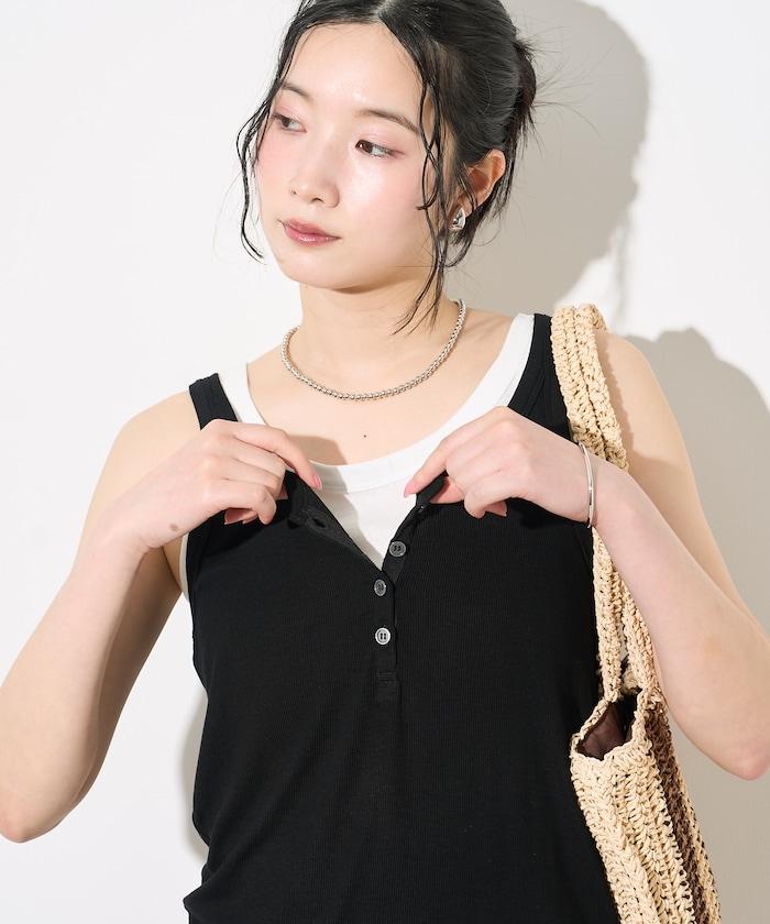 亨利領疊搭背心套裝