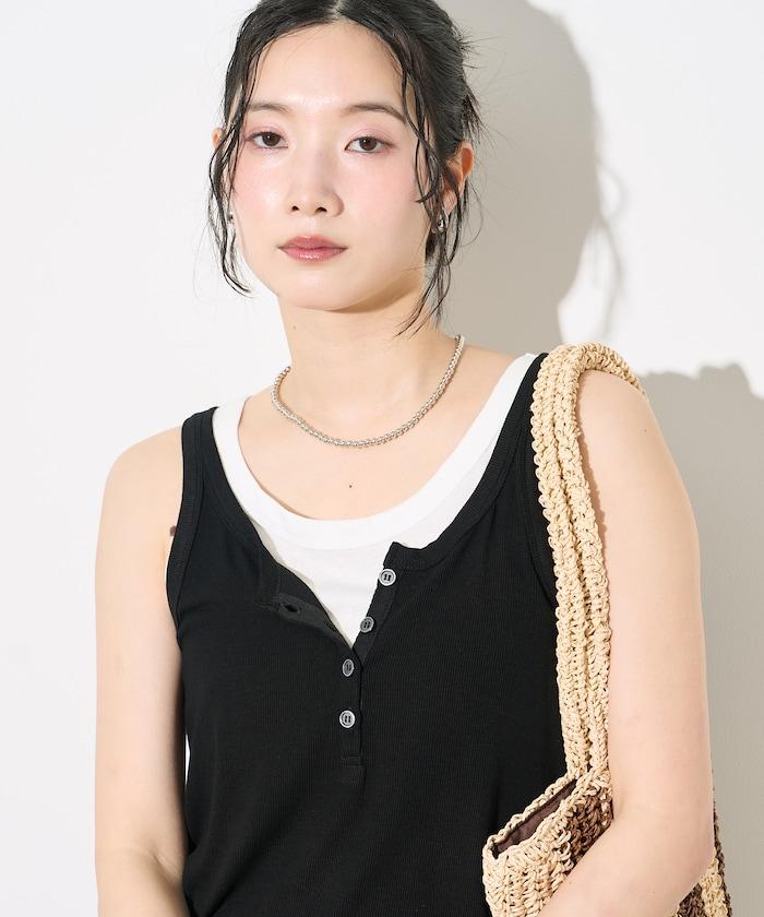 亨利領疊搭背心套裝