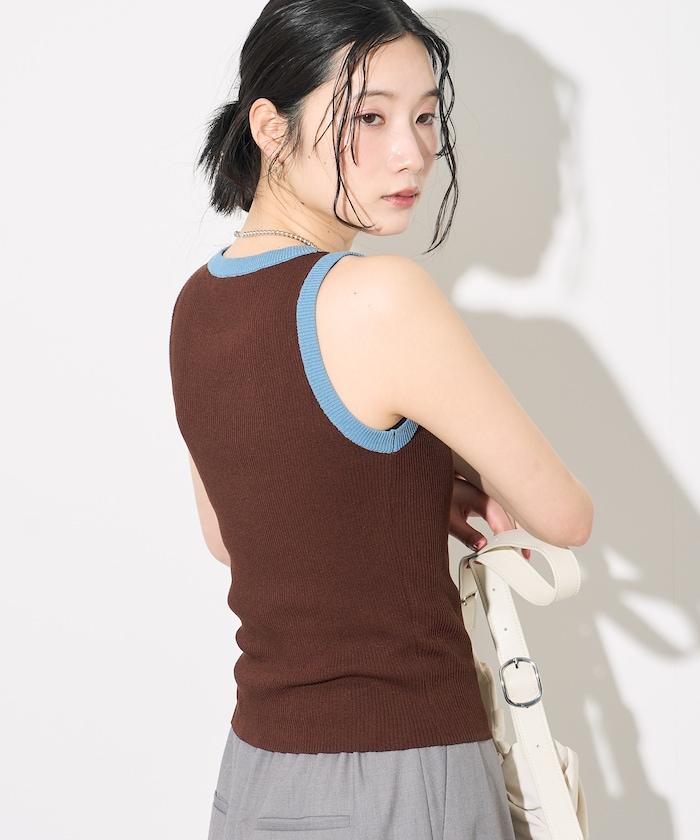 配色設計 夏季針織 背心