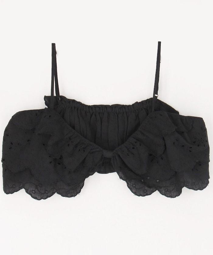 embroidery scallup bra 文胸