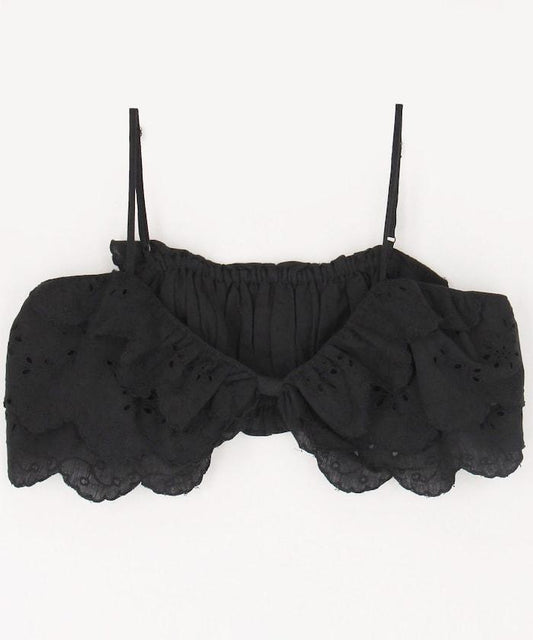 embroidery scallup bra 文胸