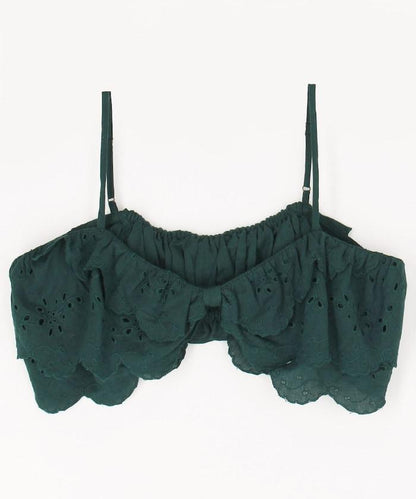 embroidery scallup bra 文胸