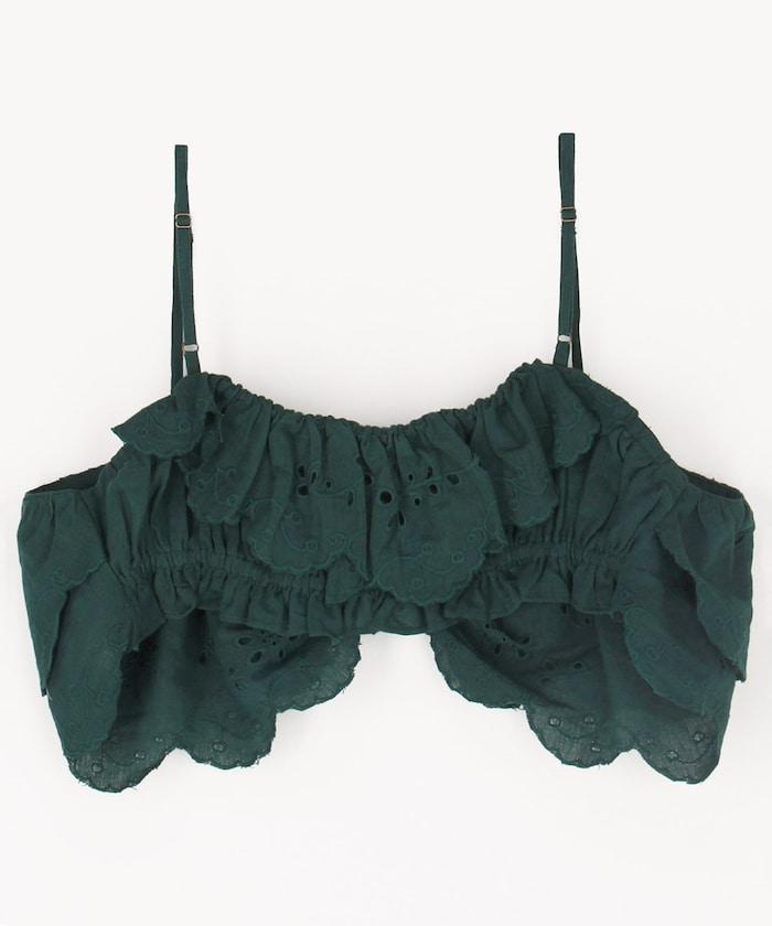 embroidery scallup bra 文胸