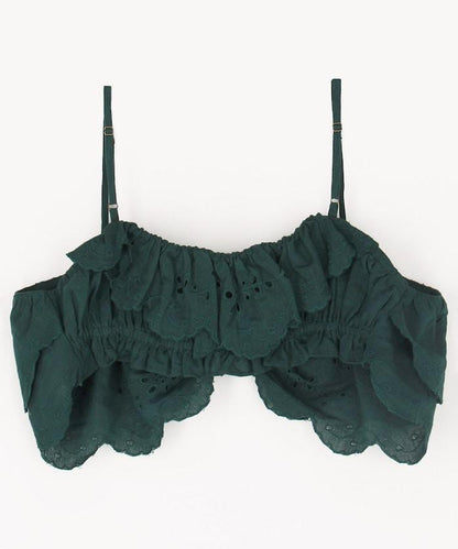 embroidery scallup bra 文胸