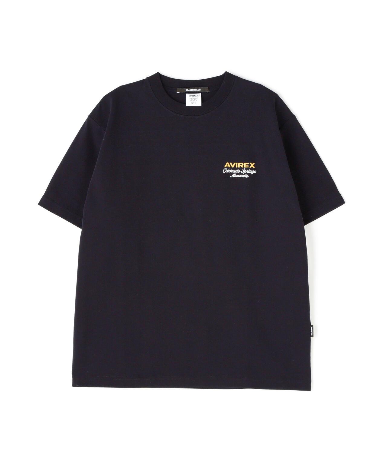 刺繡設計 短袖T恤 USAFA SQUADRONS EMBROIDERY T-SHIRT AVIREX