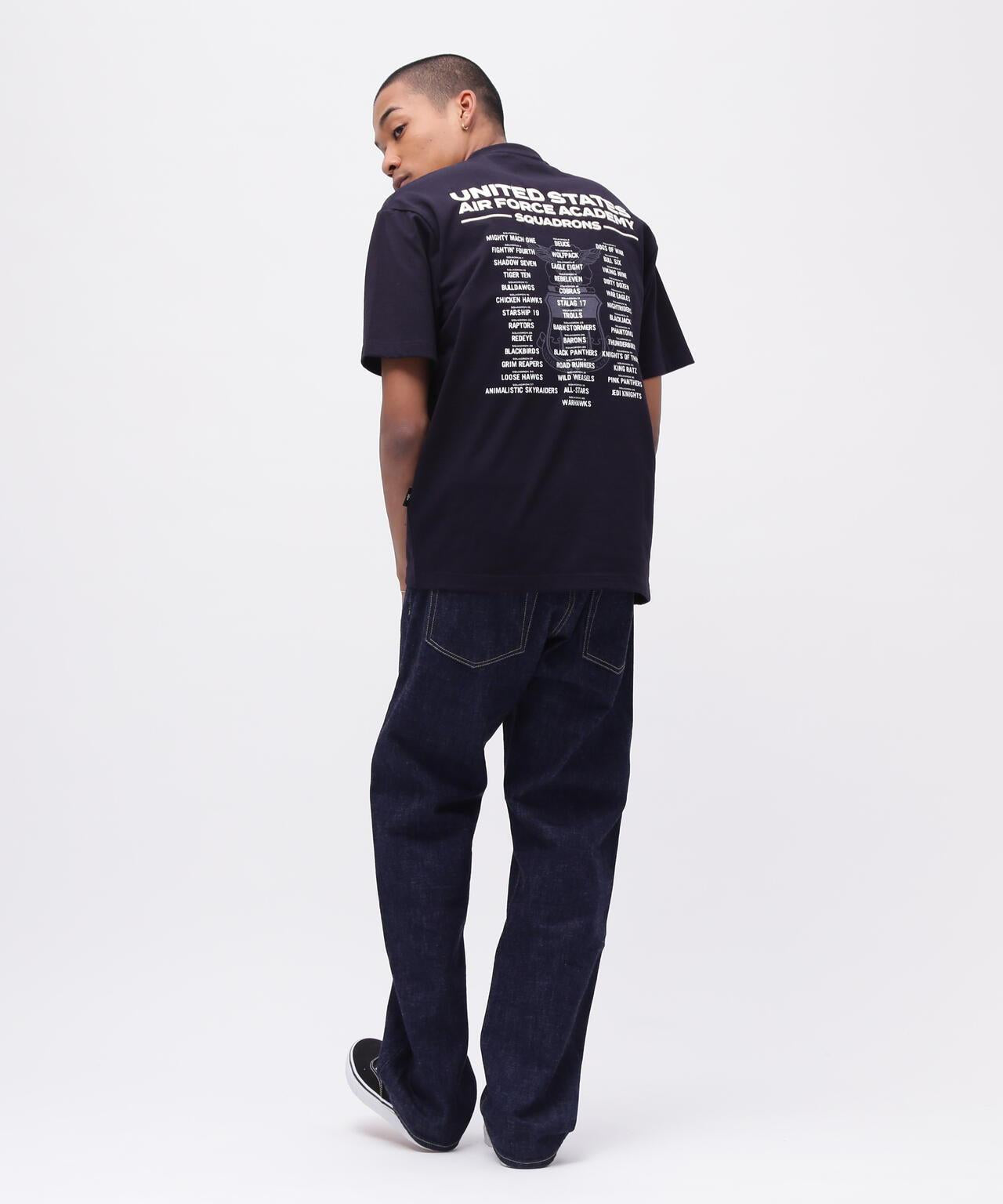 刺繡設計 短袖T恤 USAFA SQUADRONS EMBROIDERY T-SHIRT AVIREX