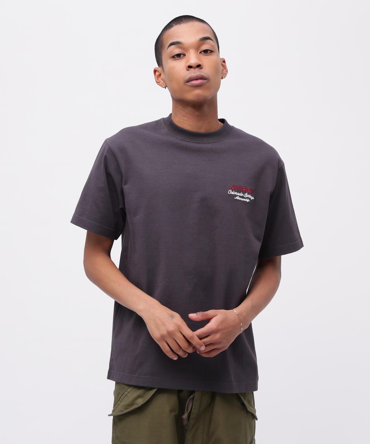 刺繡設計 短袖T恤 USAFA SQUADRONS EMBROIDERY T-SHIRT AVIREX