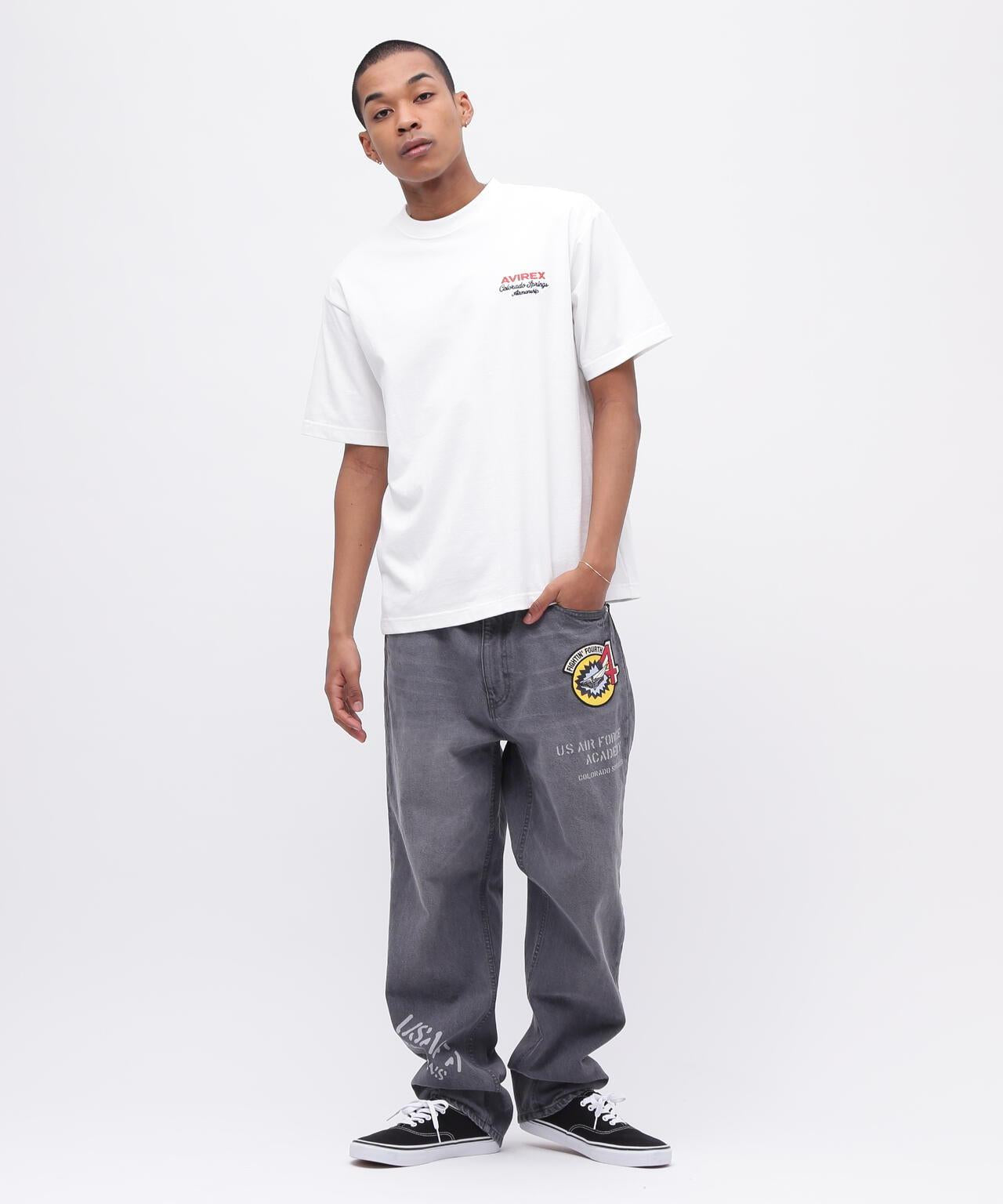 刺繡設計 短袖T恤 USAFA SQUADRONS EMBROIDERY T-SHIRT AVIREX