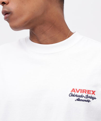 刺繡設計 短袖T恤 USAFA SQUADRONS EMBROIDERY T-SHIRT AVIREX