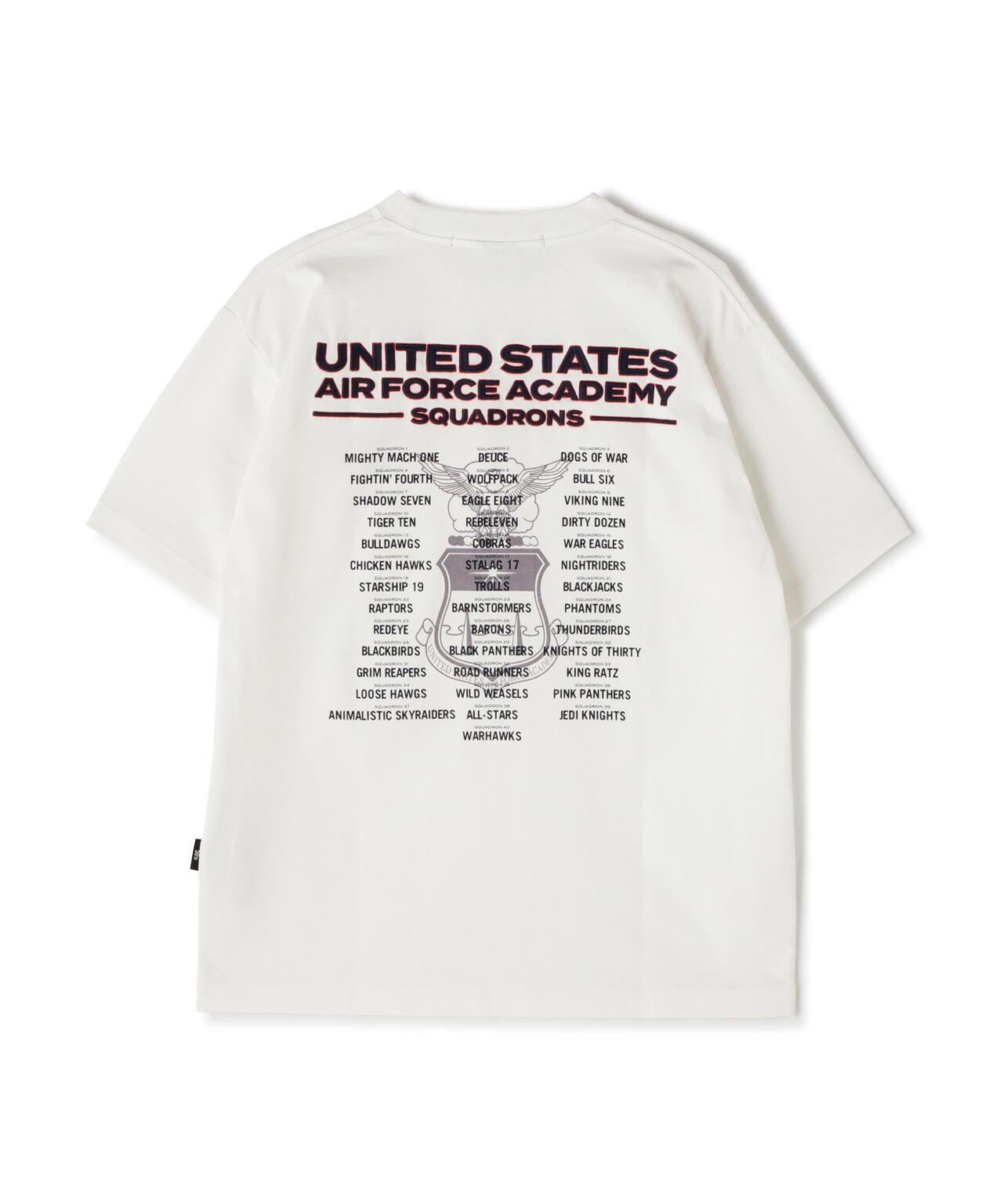 刺繡設計 短袖T恤 USAFA SQUADRONS EMBROIDERY T-SHIRT AVIREX
