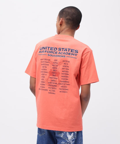 刺繡設計 短袖T恤 USAFA SQUADRONS EMBROIDERY T-SHIRT AVIREX