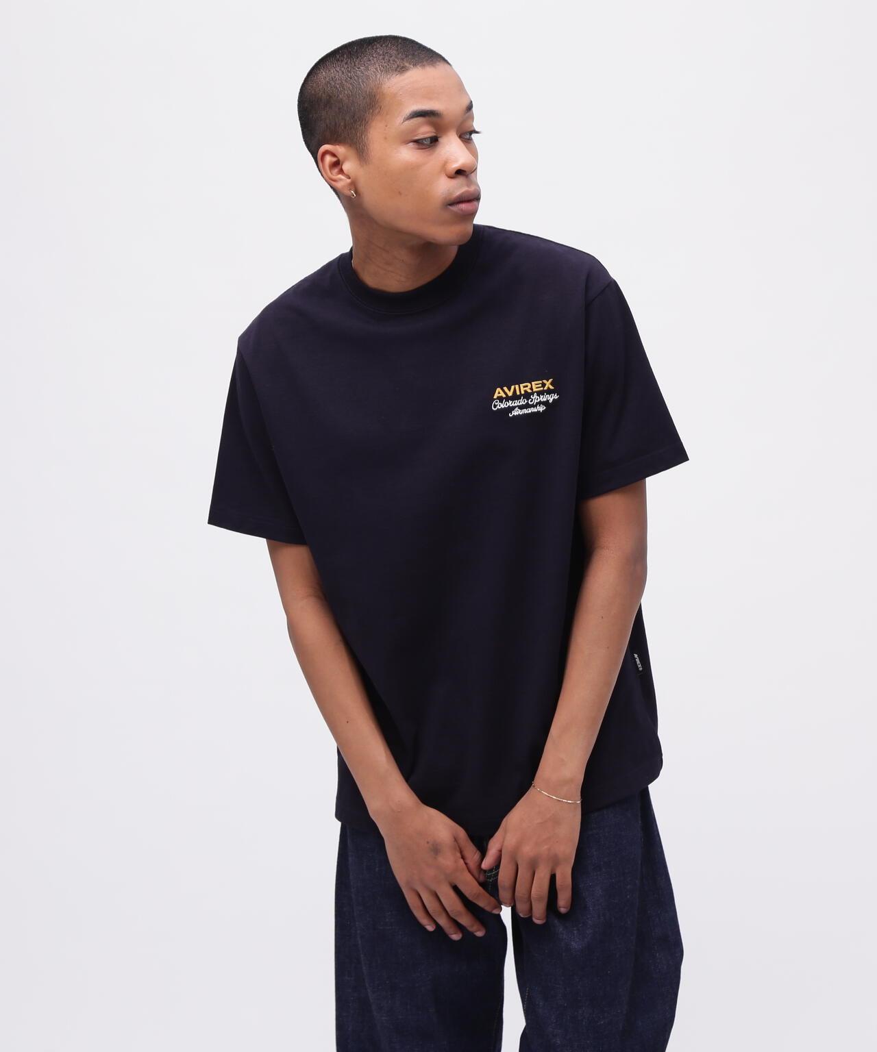刺繡設計 短袖T恤 USAFA SQUADRONS EMBROIDERY T-SHIRT AVIREX