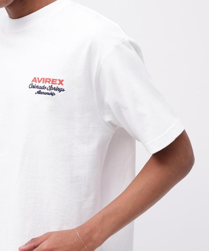 刺繡設計 短袖T恤 USAFA SQUADRONS EMBROIDERY T-SHIRT AVIREX
