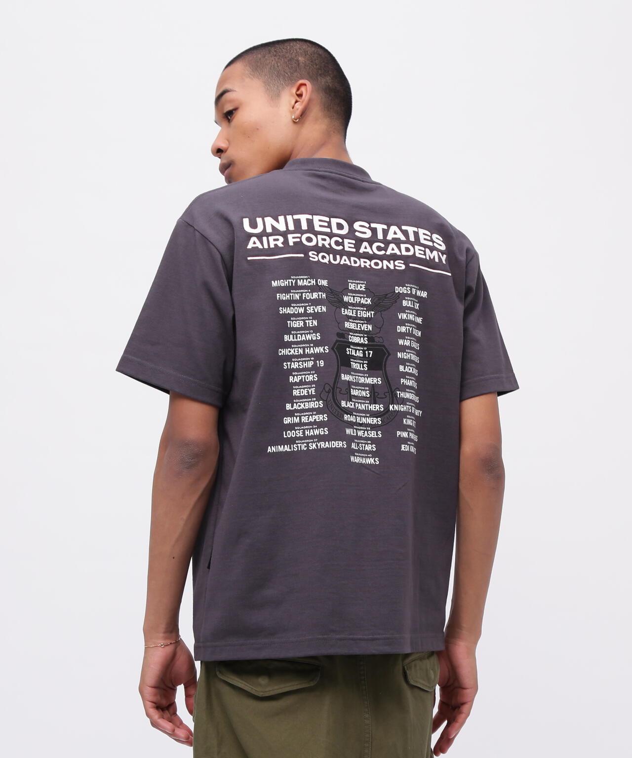 刺繡設計 短袖T恤 USAFA SQUADRONS EMBROIDERY T-SHIRT AVIREX