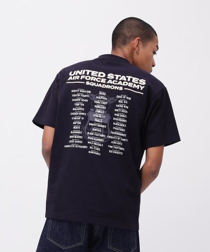 刺繡設計 短袖T恤 USAFA SQUADRONS EMBROIDERY T-SHIRT AVIREX