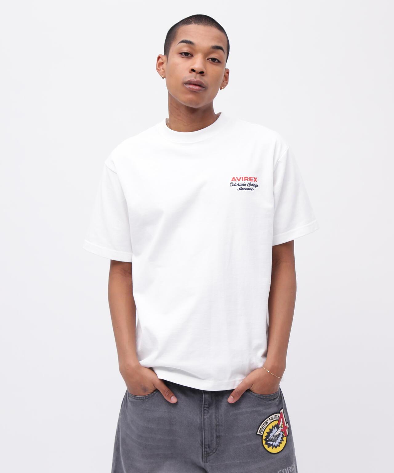 刺繡設計 短袖T恤 USAFA SQUADRONS EMBROIDERY T-SHIRT AVIREX