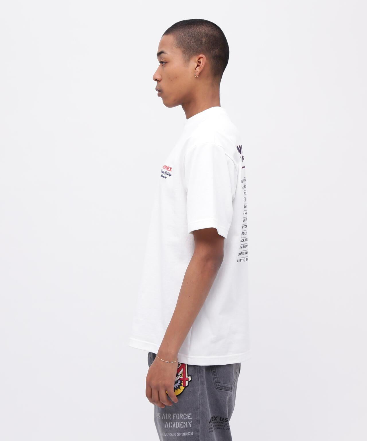 刺繡設計 短袖T恤 USAFA SQUADRONS EMBROIDERY T-SHIRT AVIREX