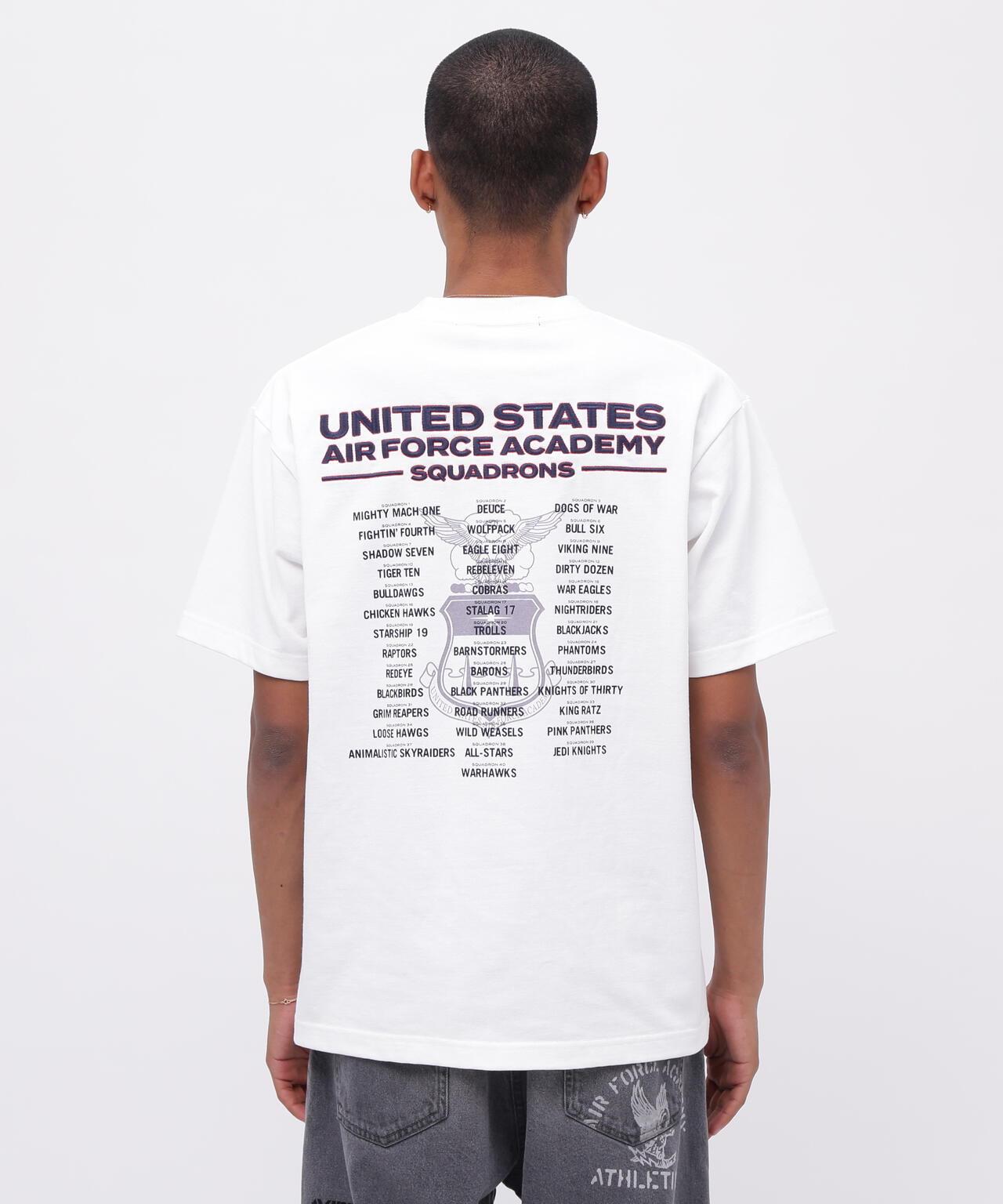 刺繡設計 短袖T恤 USAFA SQUADRONS EMBROIDERY T-SHIRT AVIREX