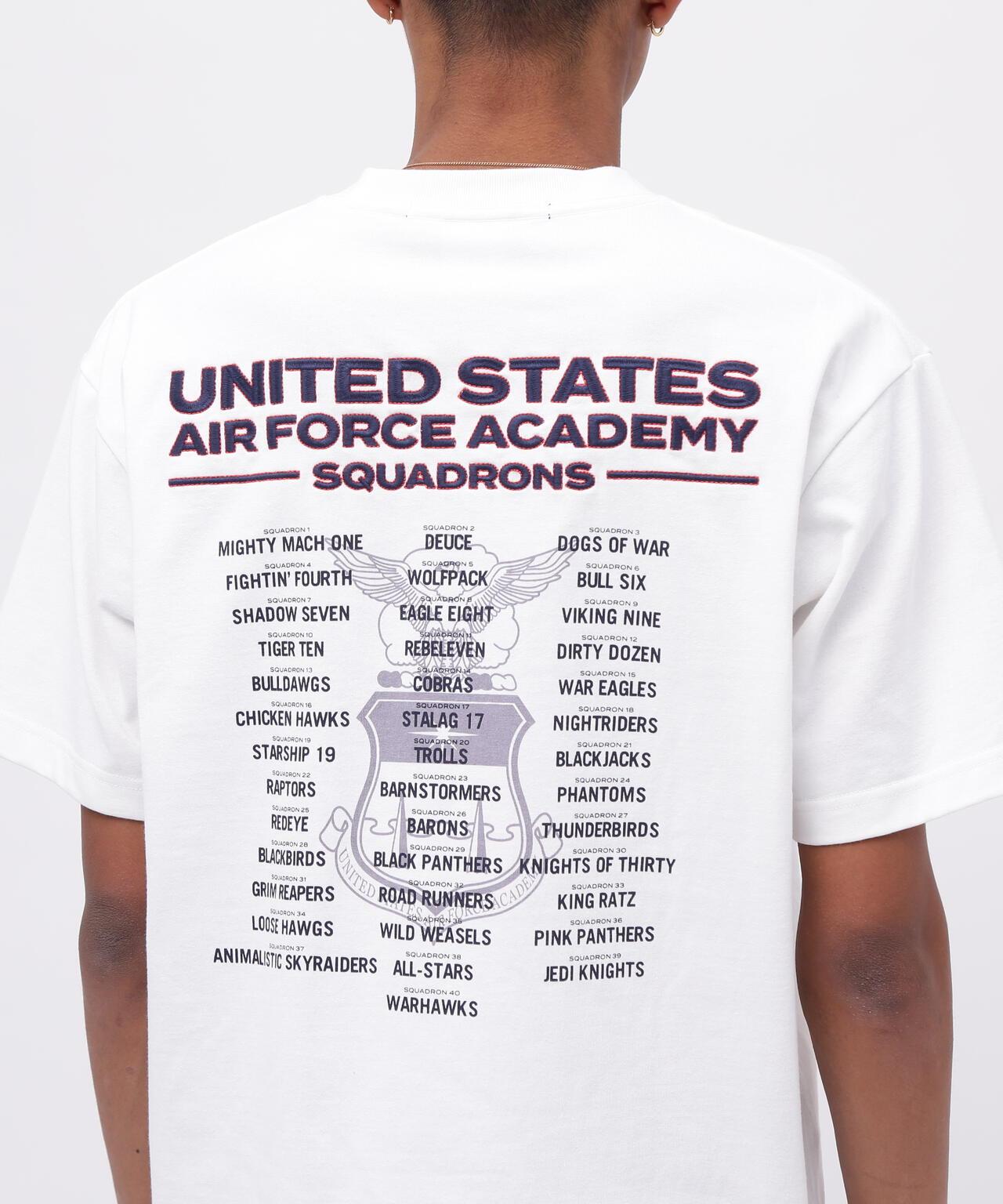 刺繡設計 短袖T恤 USAFA SQUADRONS EMBROIDERY T-SHIRT AVIREX