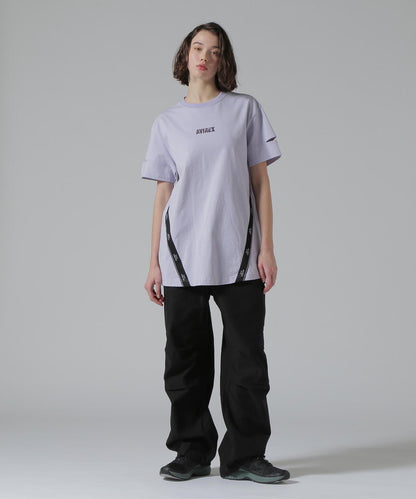 CUFFS OPEN LOGO TAPE EMBROIDERED ONEPIECE 袖口開衩 Logo織帶刺繡連衣裙