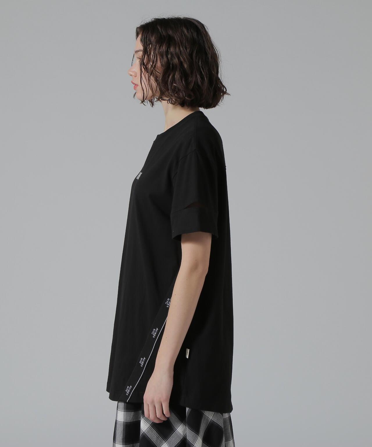 CUFFS OPEN LOGO TAPE EMBROIDERED ONEPIECE 袖口開衩 Logo織帶刺繡連衣裙