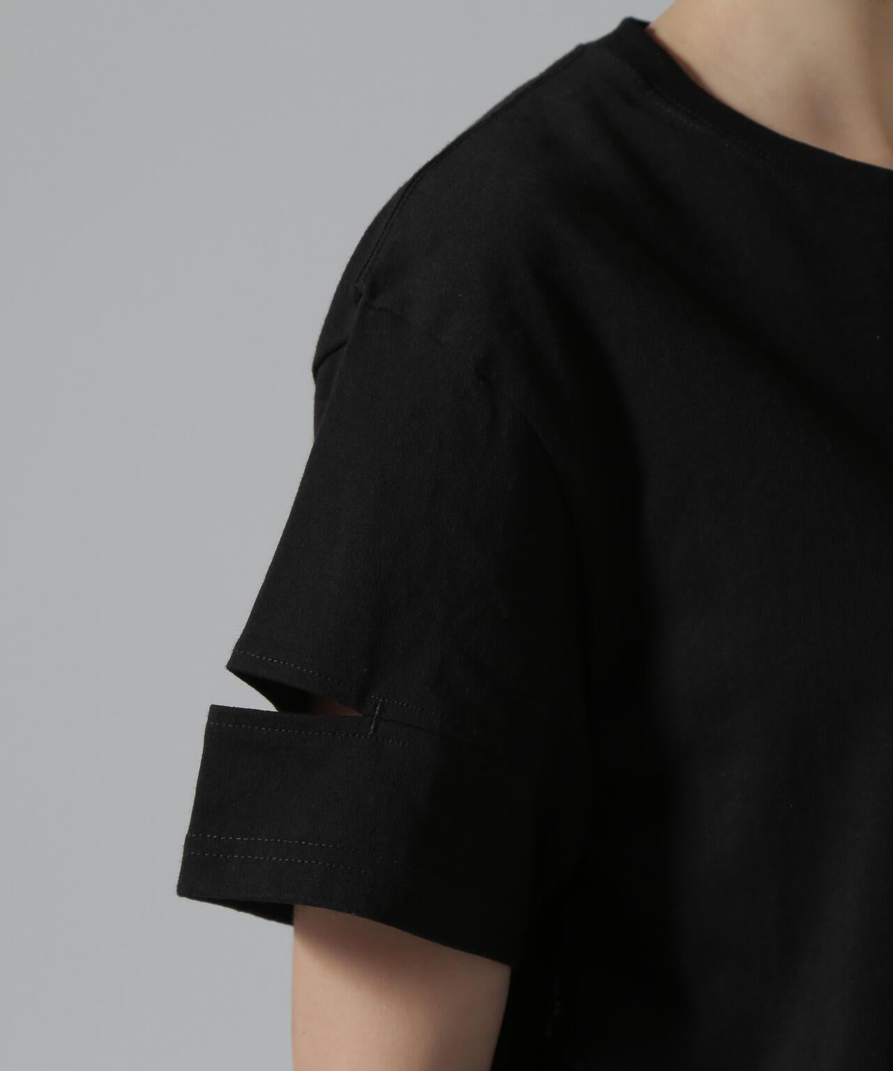 CUFFS OPEN LOGO TAPE EMBROIDERED ONEPIECE 袖口開衩 Logo織帶刺繡連衣裙