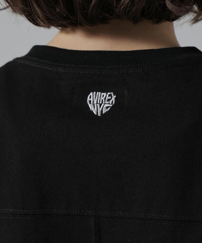CUFFS OPEN LOGO TAPE EMBROIDERED ONEPIECE 袖口開衩 Logo織帶刺繡連衣裙