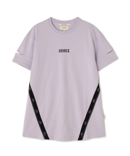 CUFFS OPEN LOGO TAPE EMBROIDERED ONEPIECE 袖口開衩 Logo織帶刺繡連衣裙