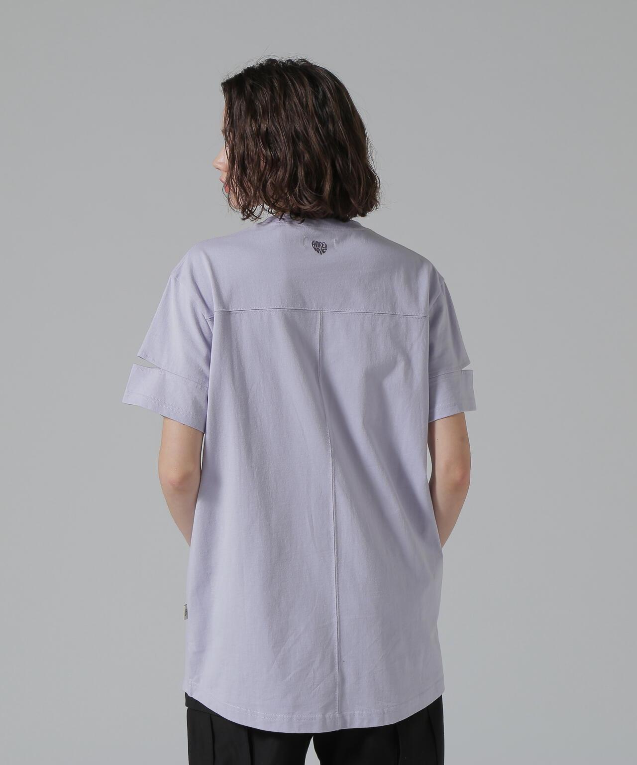CUFFS OPEN LOGO TAPE EMBROIDERED ONEPIECE 袖口開衩 Logo織帶刺繡連衣裙