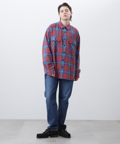 MANASTASH ZIP FLANNEL SHIRTS 拉鍊法蘭絨襯衫