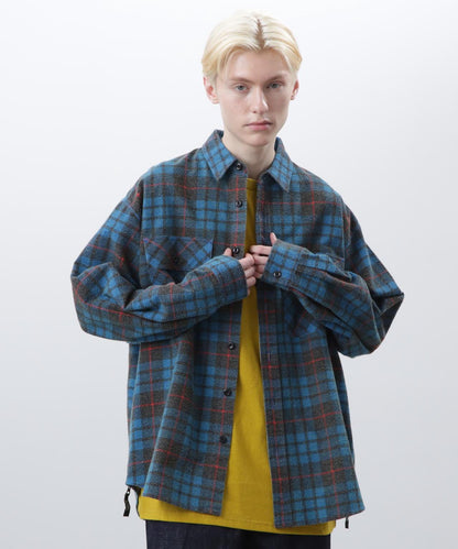 MANASTASH ZIP FLANNEL SHIRTS 拉鍊法蘭絨襯衫