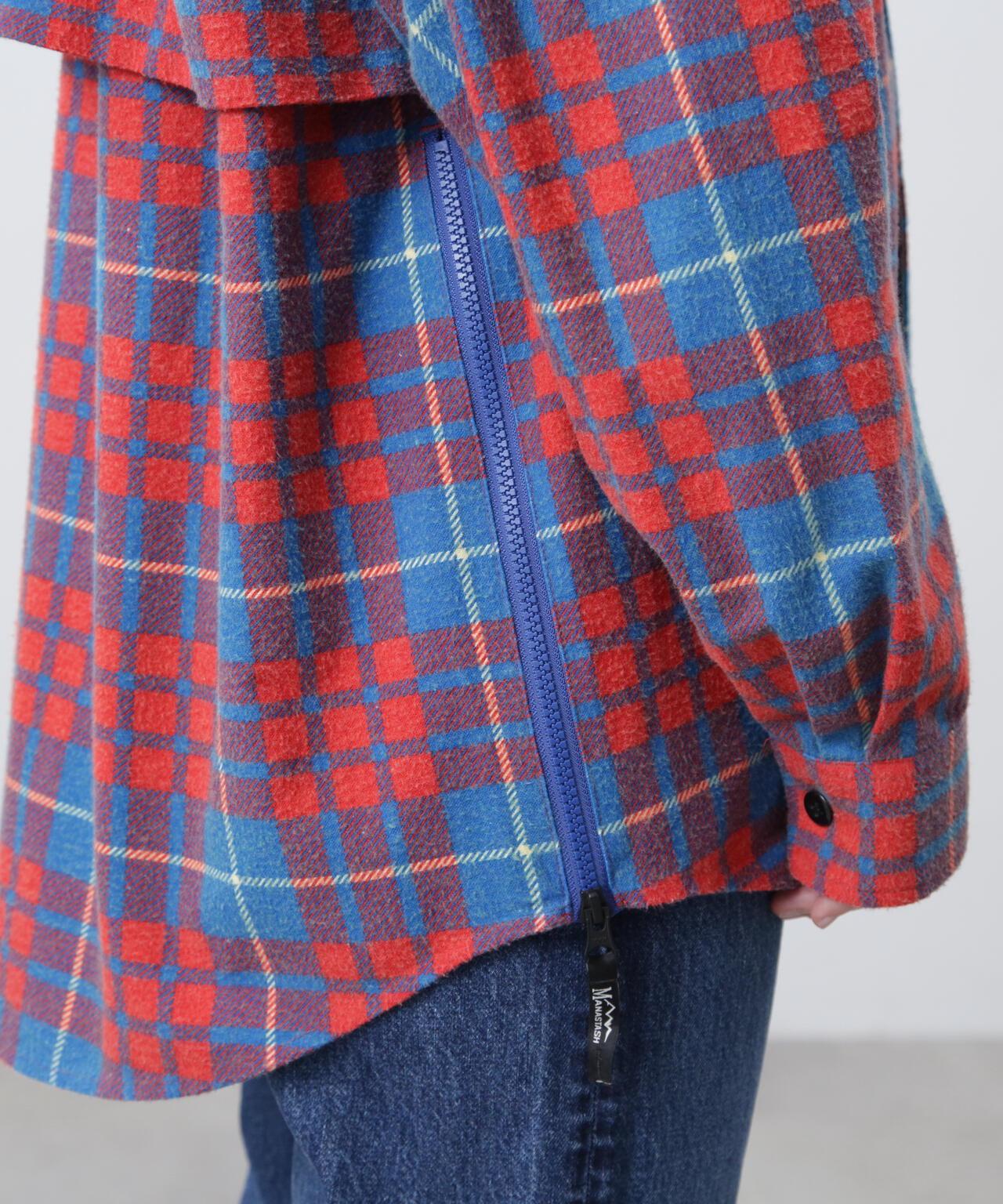 MANASTASH ZIP FLANNEL SHIRTS 拉鍊法蘭絨襯衫