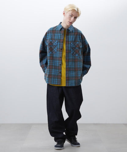 MANASTASH ZIP FLANNEL SHIRTS 拉鍊法蘭絨襯衫