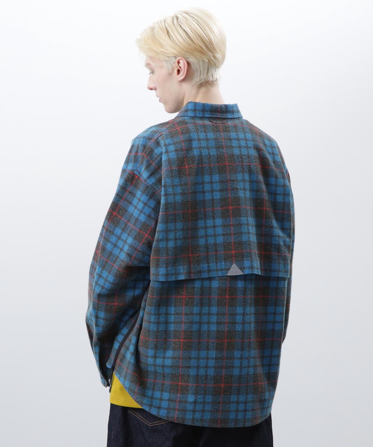 MANASTASH ZIP FLANNEL SHIRTS 拉鍊法蘭絨襯衫