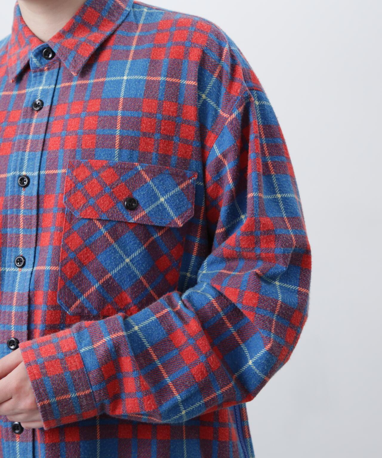 MANASTASH ZIP FLANNEL SHIRTS 拉鍊法蘭絨襯衫