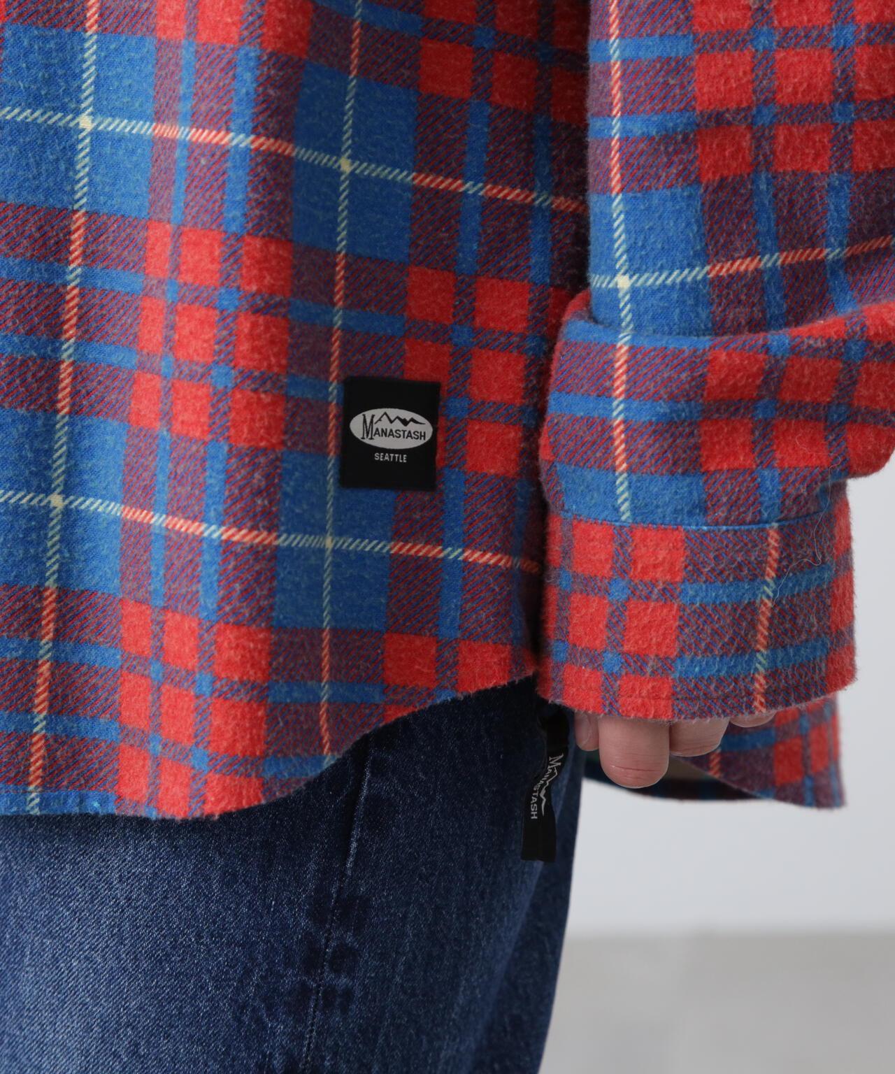 MANASTASH ZIP FLANNEL SHIRTS 拉鍊法蘭絨襯衫