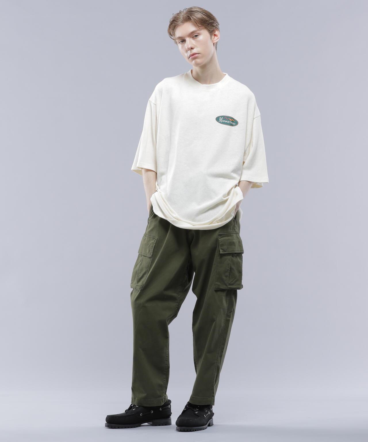 MANASTASH HEMP TEE ORIGINAL LOGO 大麻纖維印花T恤