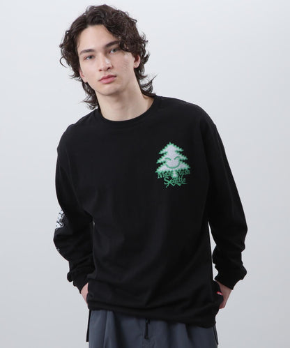 MANASTASH/マナスタッシュ 樹木圖案 RE:CTN L/S TEE TREE 長袖T恤