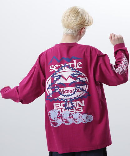 MANASTASH/マナスタッシュ 樹木圖案 RE:CTN L/S TEE TREE 長袖T恤