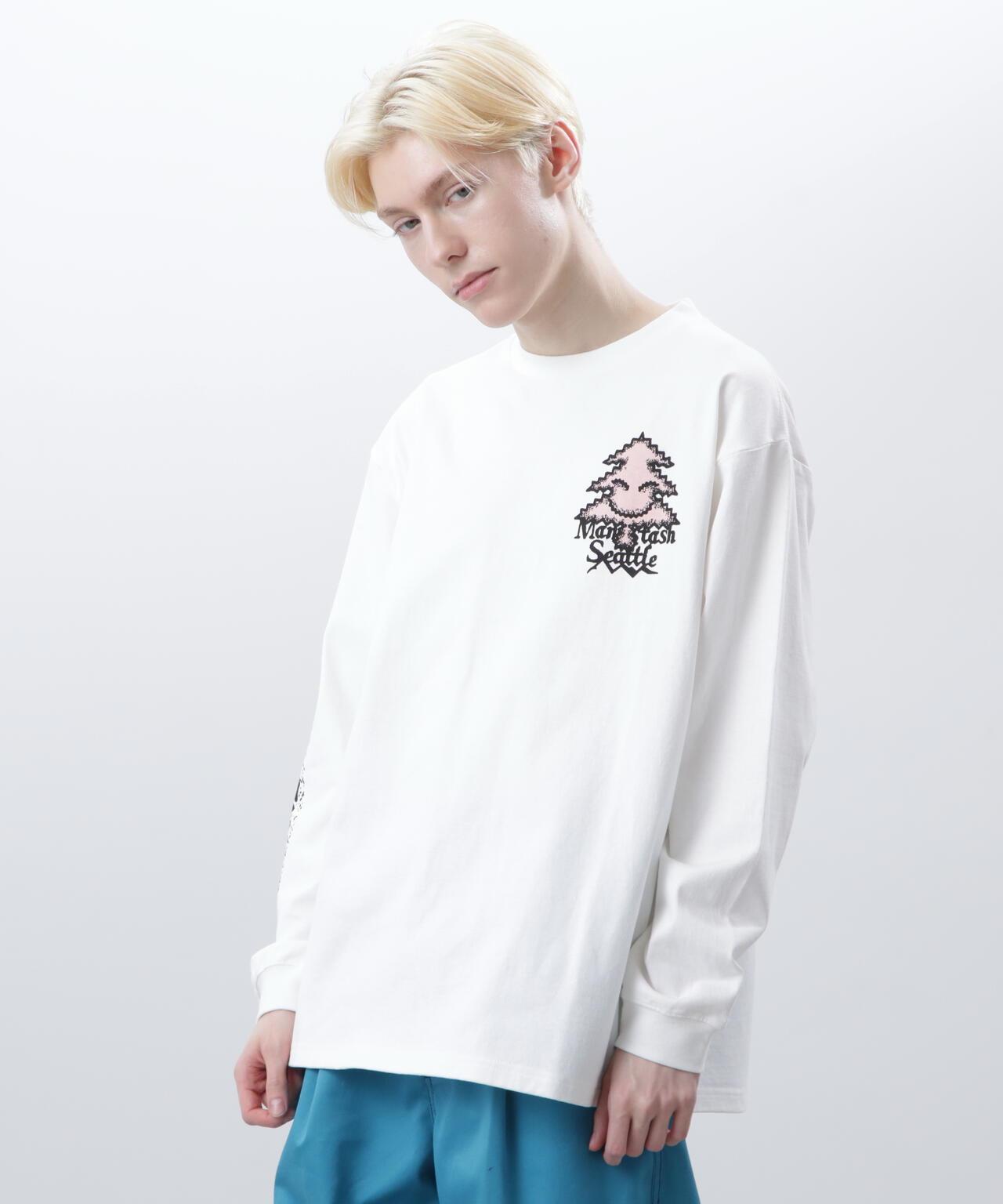 MANASTASH/マナスタッシュ 樹木圖案 RE:CTN L/S TEE TREE 長袖T恤