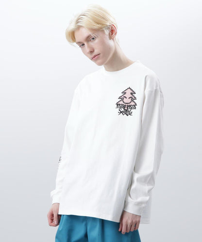 MANASTASH/マナスタッシュ 樹木圖案 RE:CTN L/S TEE TREE 長袖T恤