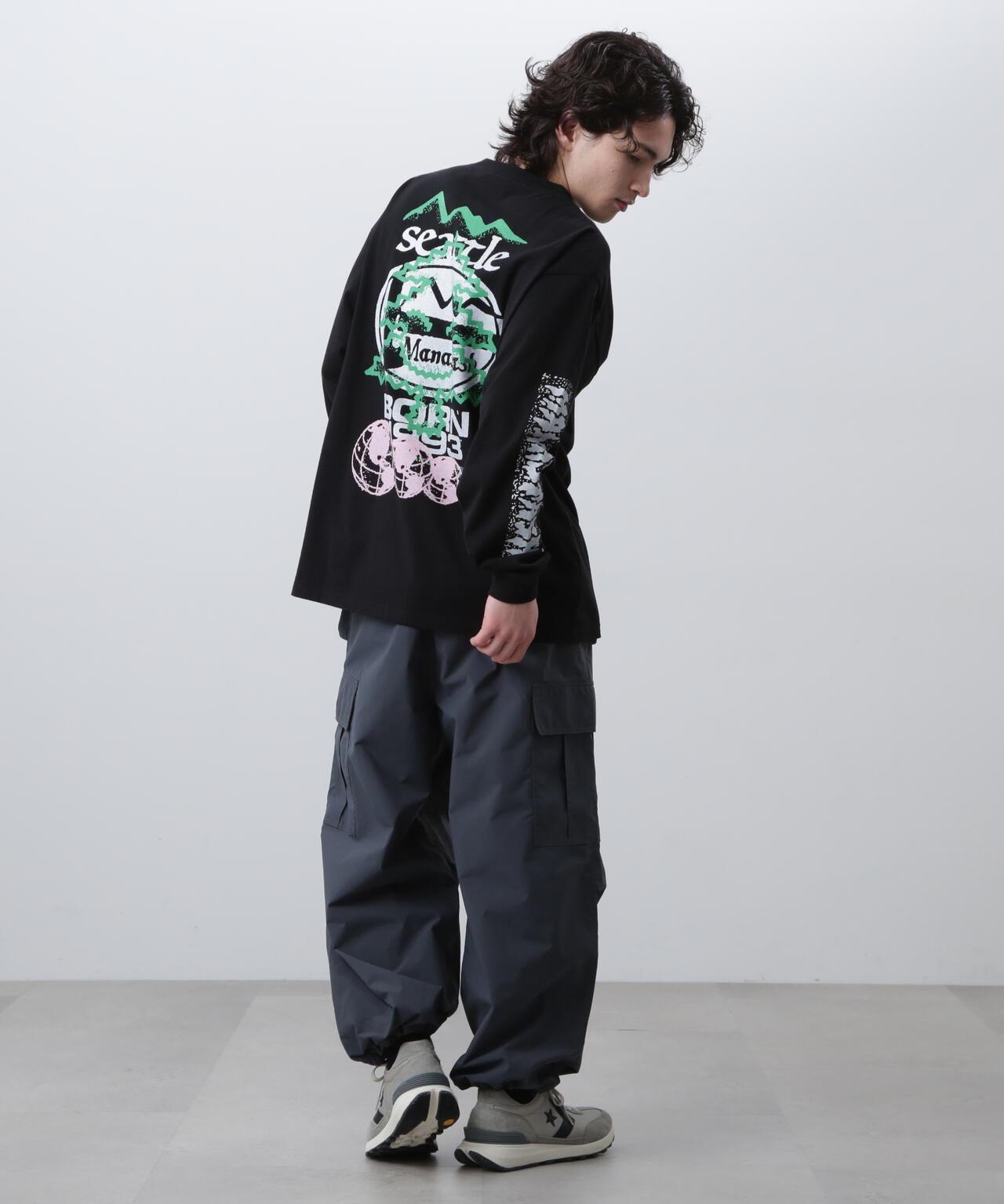 MANASTASH/マナスタッシュ 樹木圖案 RE:CTN L/S TEE TREE 長袖T恤