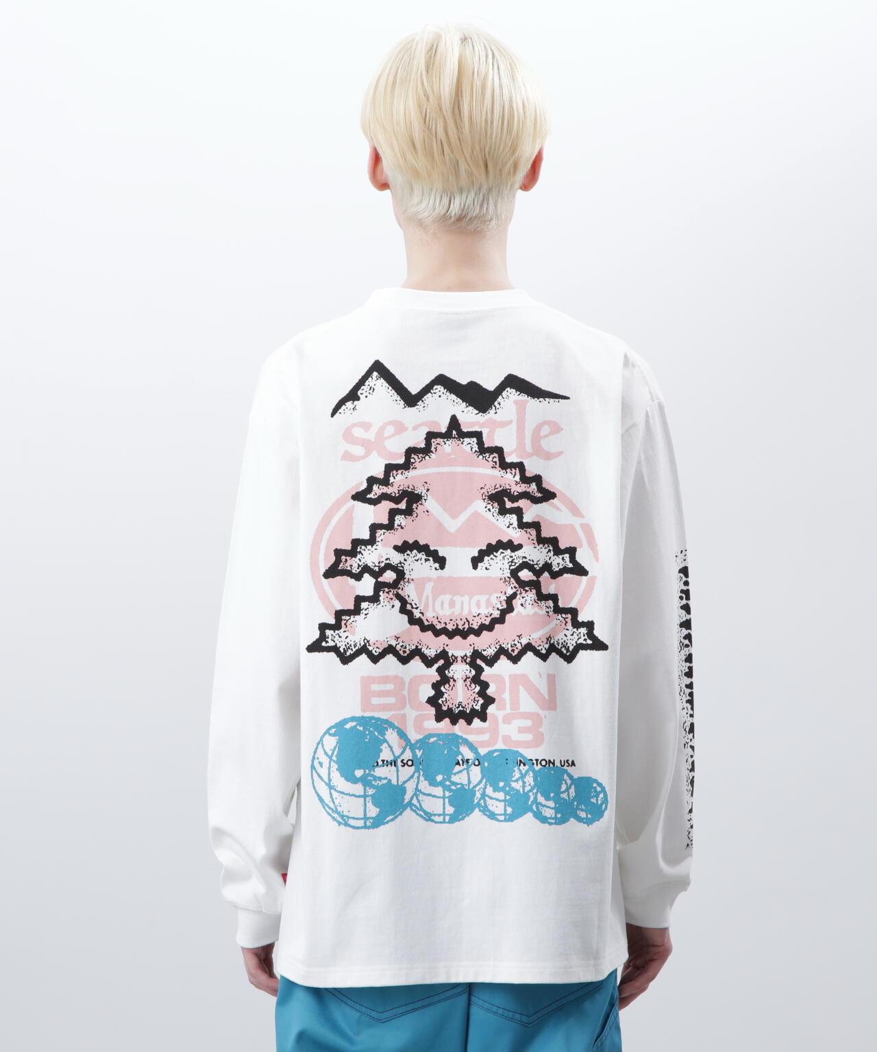 MANASTASH/マナスタッシュ 樹木圖案 RE:CTN L/S TEE TREE 長袖T恤