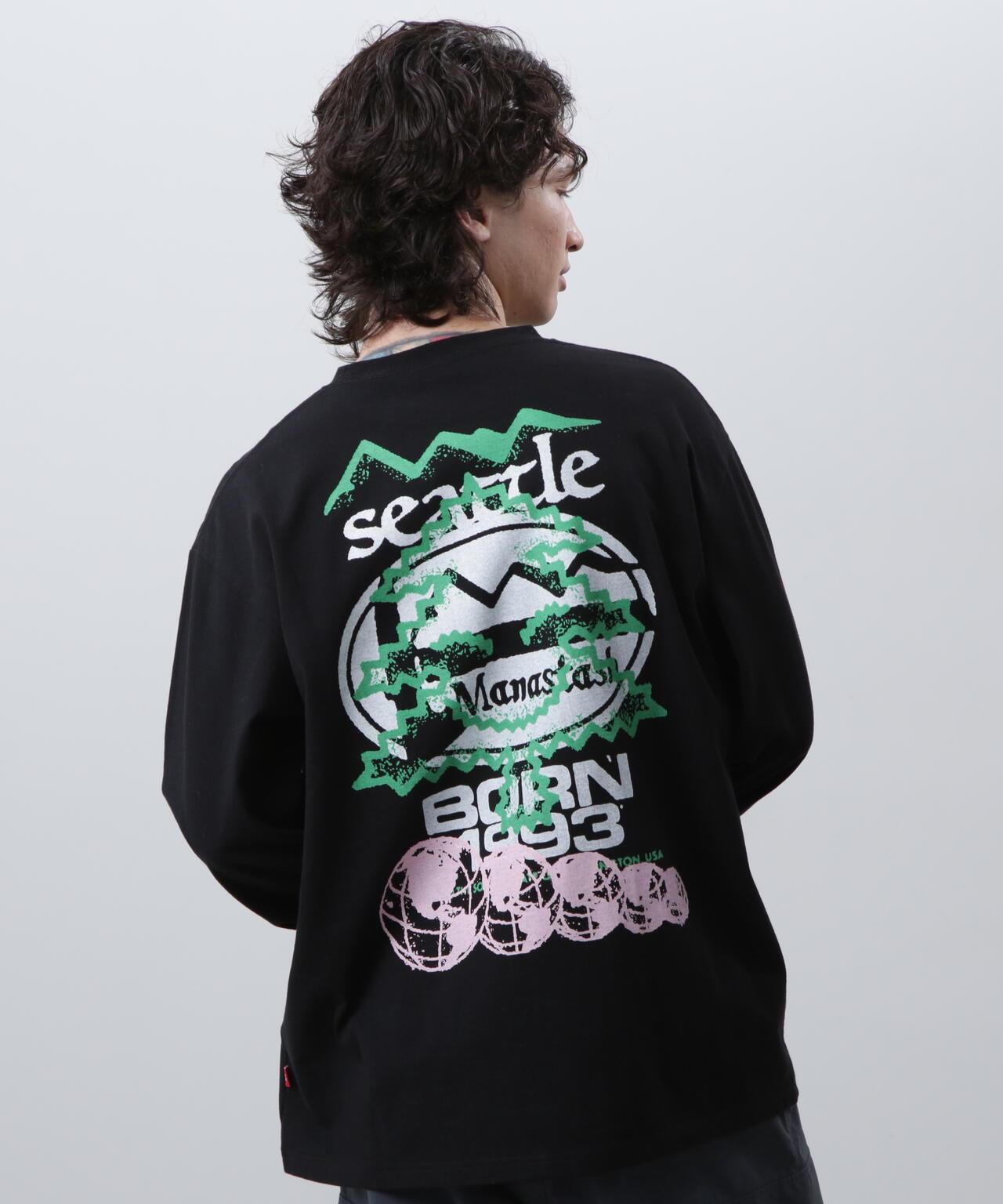 MANASTASH/マナスタッシュ 樹木圖案 RE:CTN L/S TEE TREE 長袖T恤