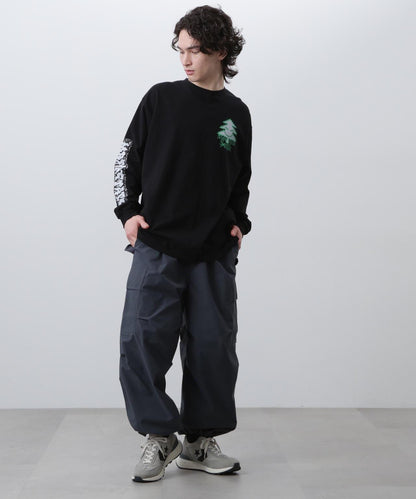 MANASTASH/マナスタッシュ 樹木圖案 RE:CTN L/S TEE TREE 長袖T恤