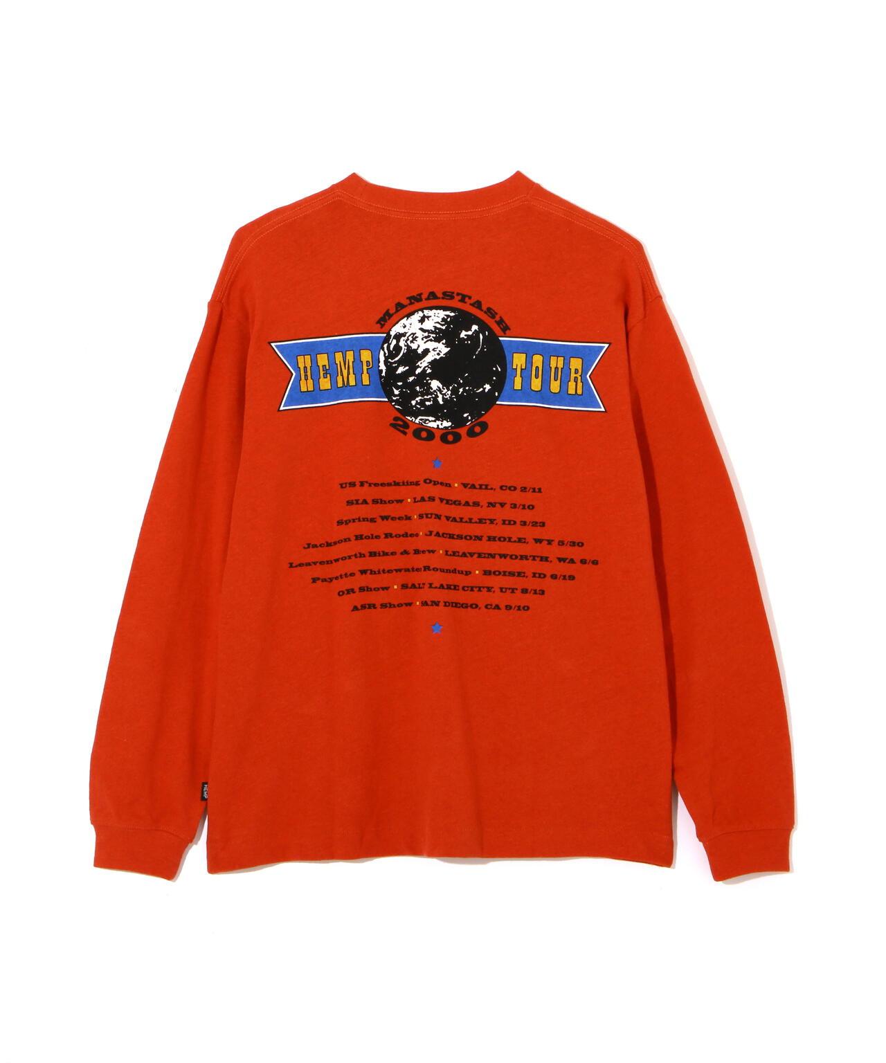 MANASTASH 麻質長袖T恤 HEMP TOUR 2000