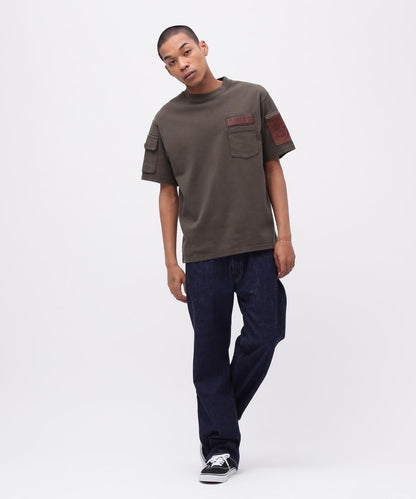 皮革拼接工裝短袖T恤 LEATHER PATCHED FATIGUE T-SHIRT 《50th Anniversary》